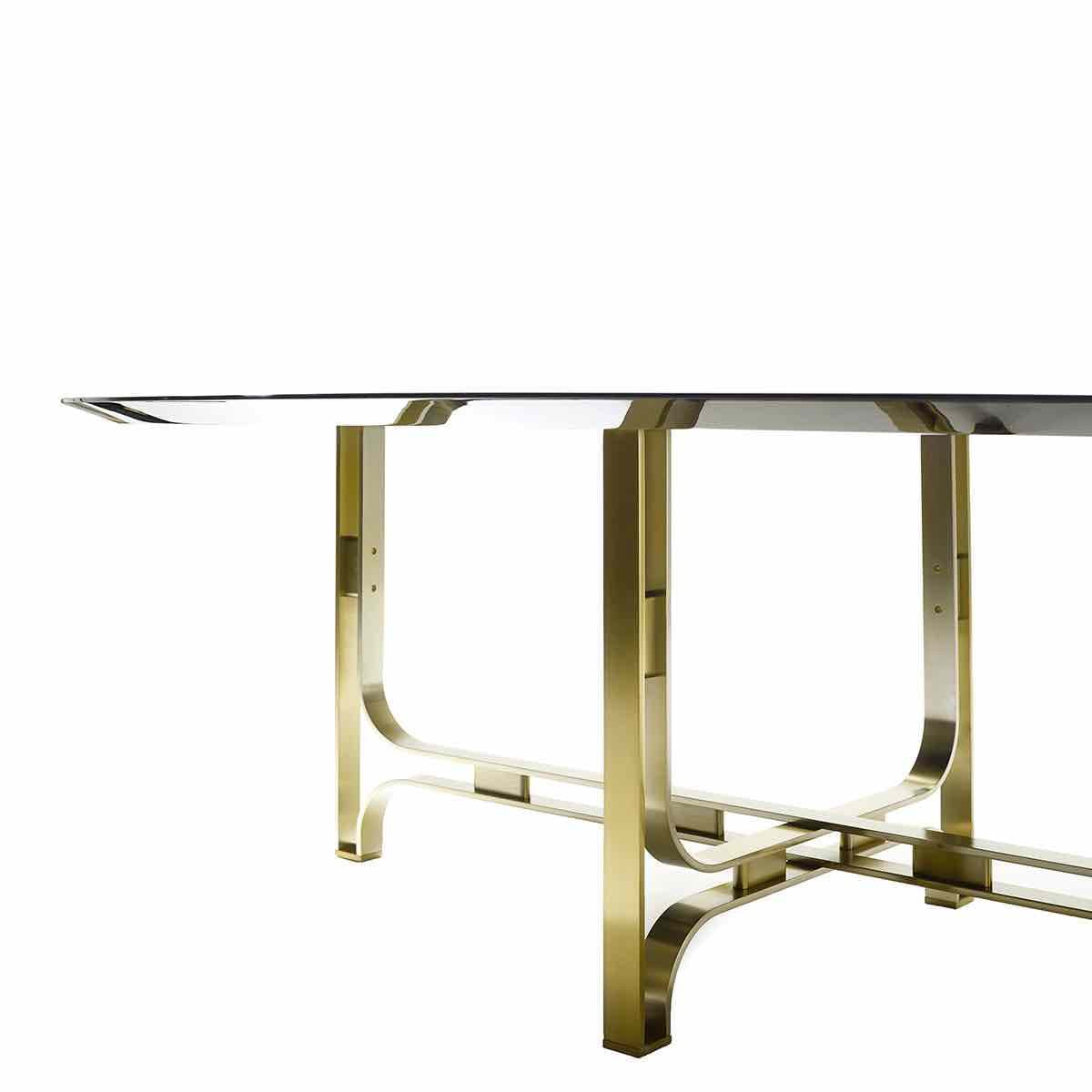 Oval Dining Table – Metal Base, Ammara Ebony Veneer | 02710