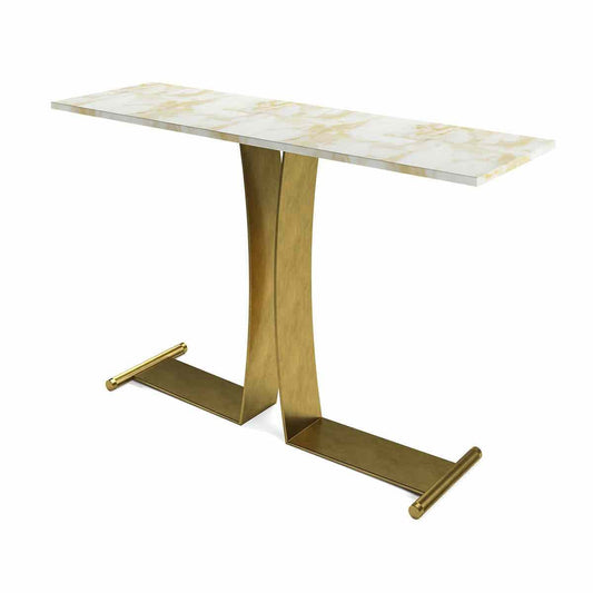 Console Guy – Marble and Brass Italian Design by Marioni | MAR-02730C