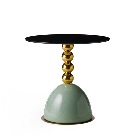 Luxury PINS Ceramic Glass Side Table Modern Italian Style for Villa