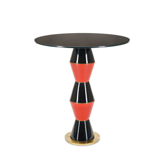 Luxury PALM Ceramic Glass Side Table Modern Italian Style for Villa