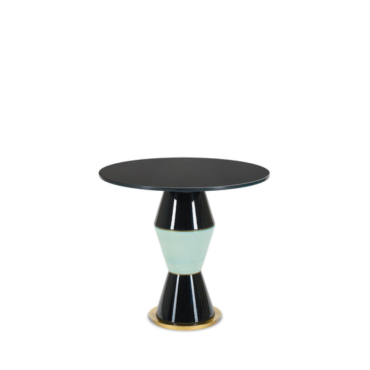 Luxury PALM Ceramic Glass Side Table Modern Italian Style for Villa