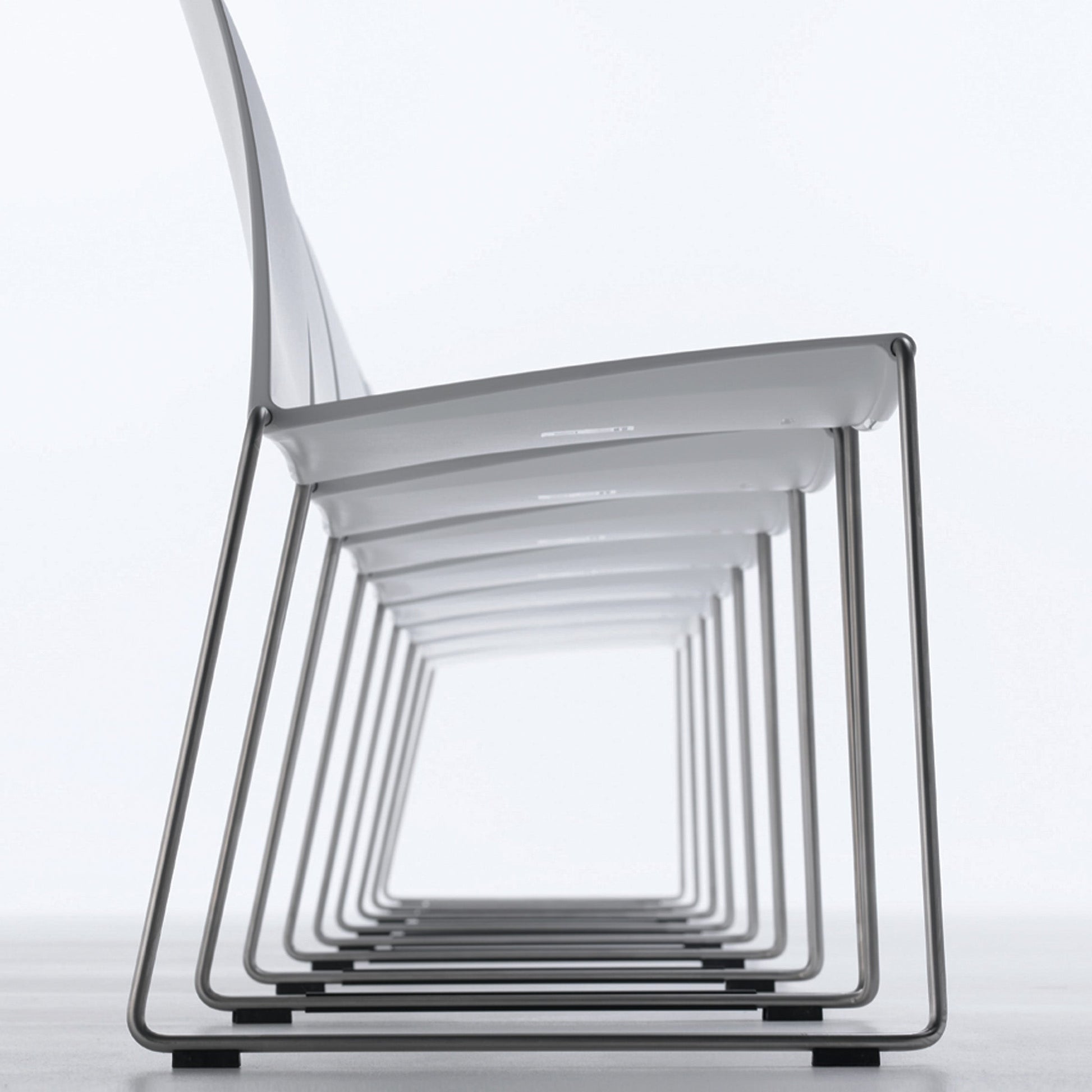 M1 Dining Chair – Stackable Indoor/Outdoor, Recyclable Plastic & Steel by MDF Italia