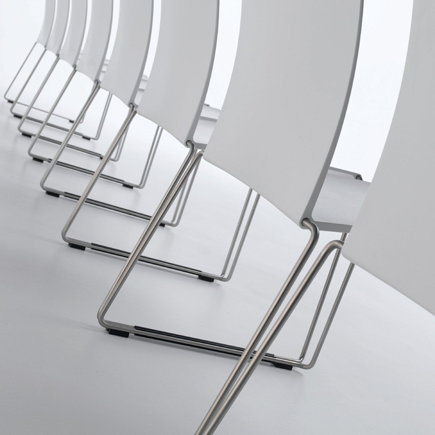 M1 Dining Chair – Stackable Indoor/Outdoor, Recyclable Plastic & Steel by MDF Italia