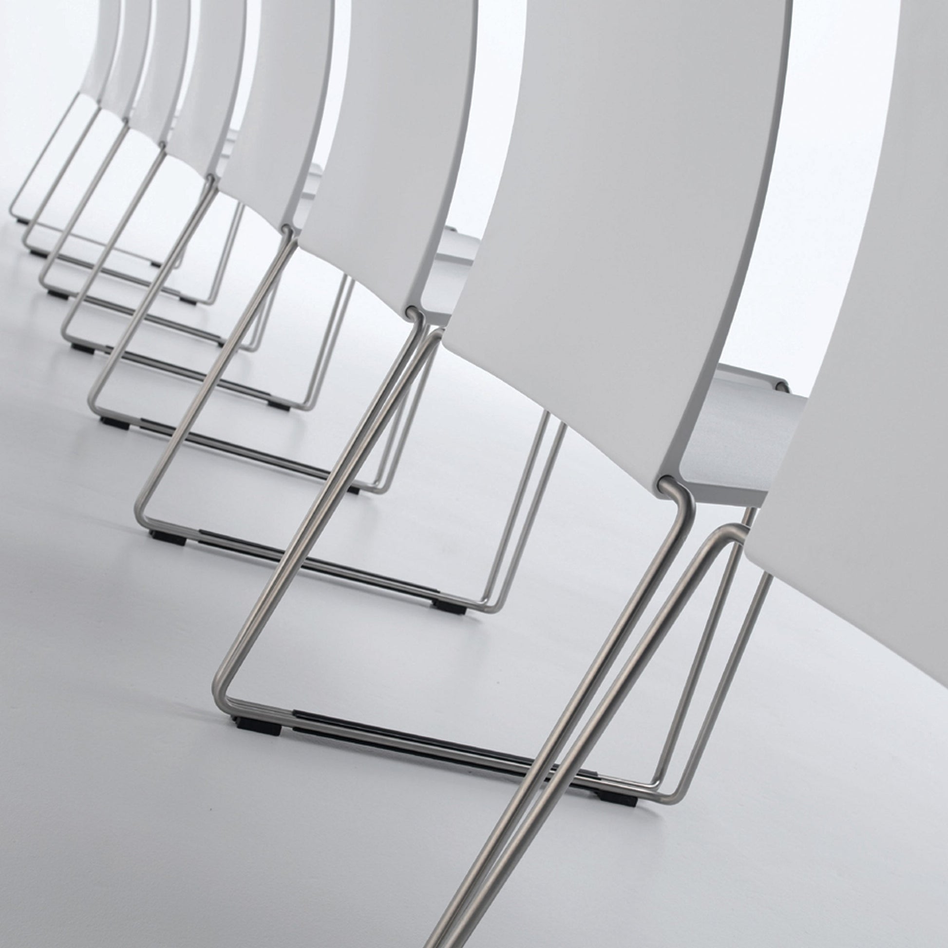 M1 Dining Chair – Stackable Indoor/Outdoor, Recyclable Plastic & Steel by MDF Italia