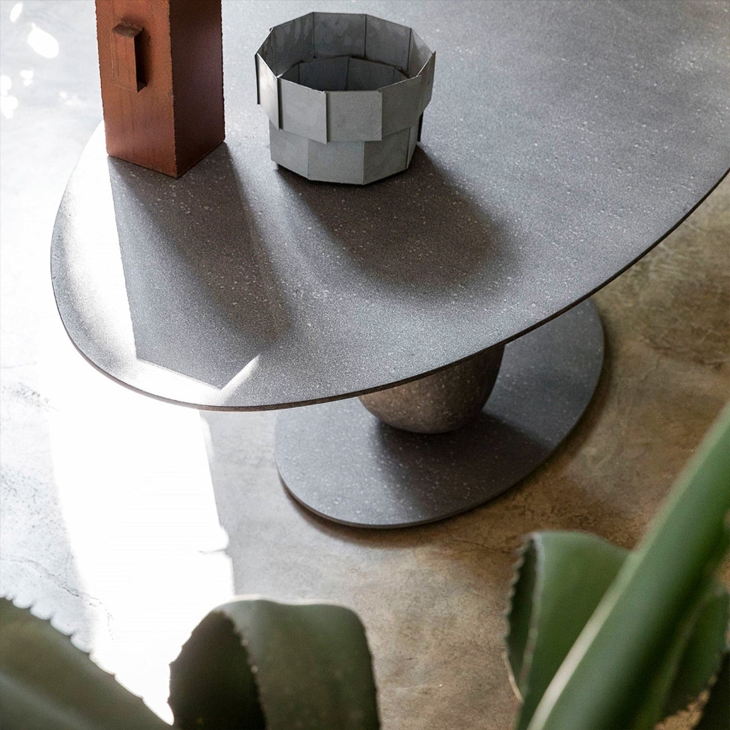 Oval Dining Table Sculptural Base – Hand-Applied Finish by Sebastiano Tosi