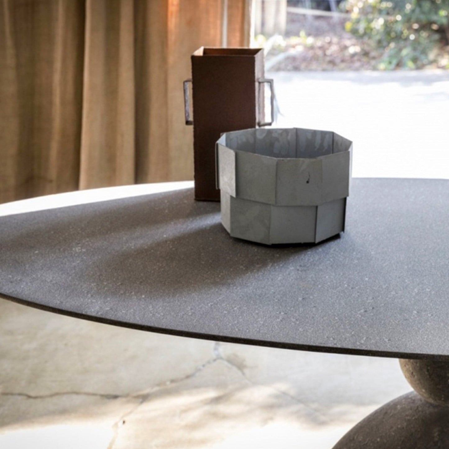 Oval Dining Table Sculptural Base – Hand-Applied Finish by Sebastiano Tosi