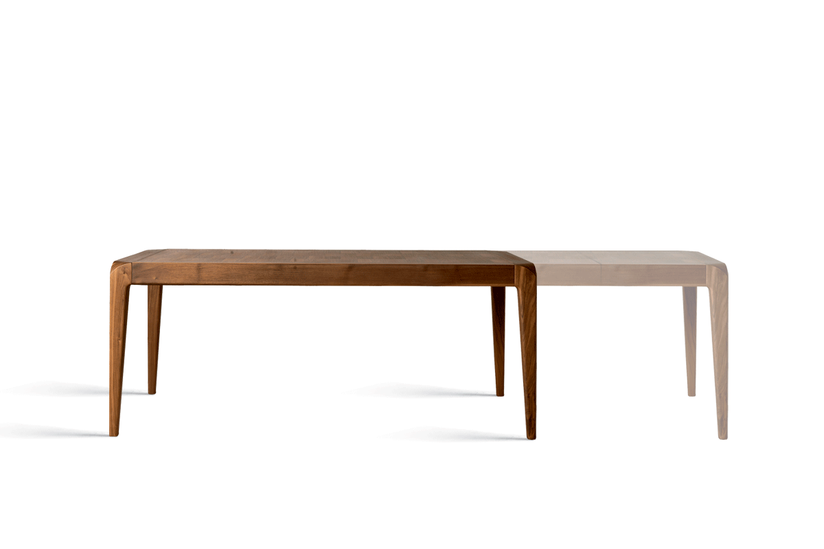 Extendable Dining Table – Solid Walnut Wood Rectangular Statement Piece