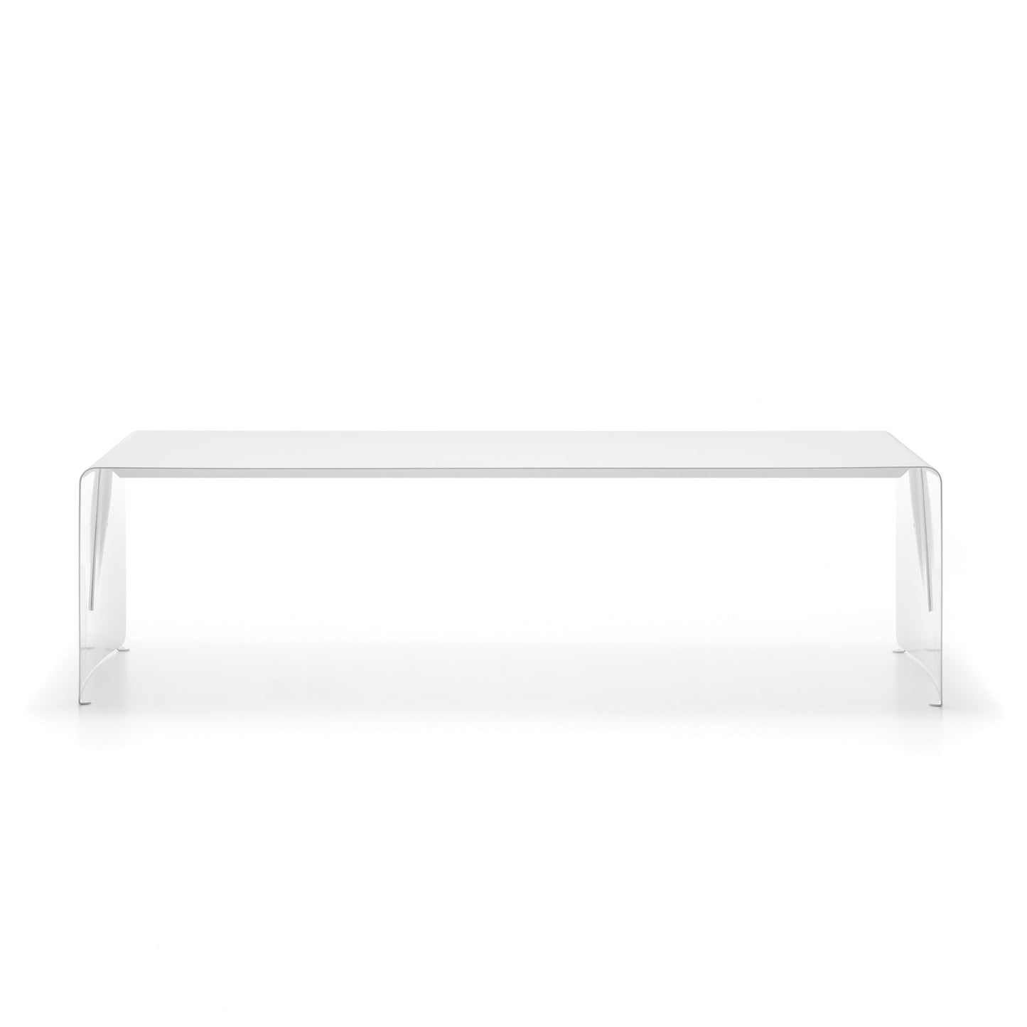 La Grande Italian Dining Table 79in – Curved Aluminum Minimalist Statement Piece