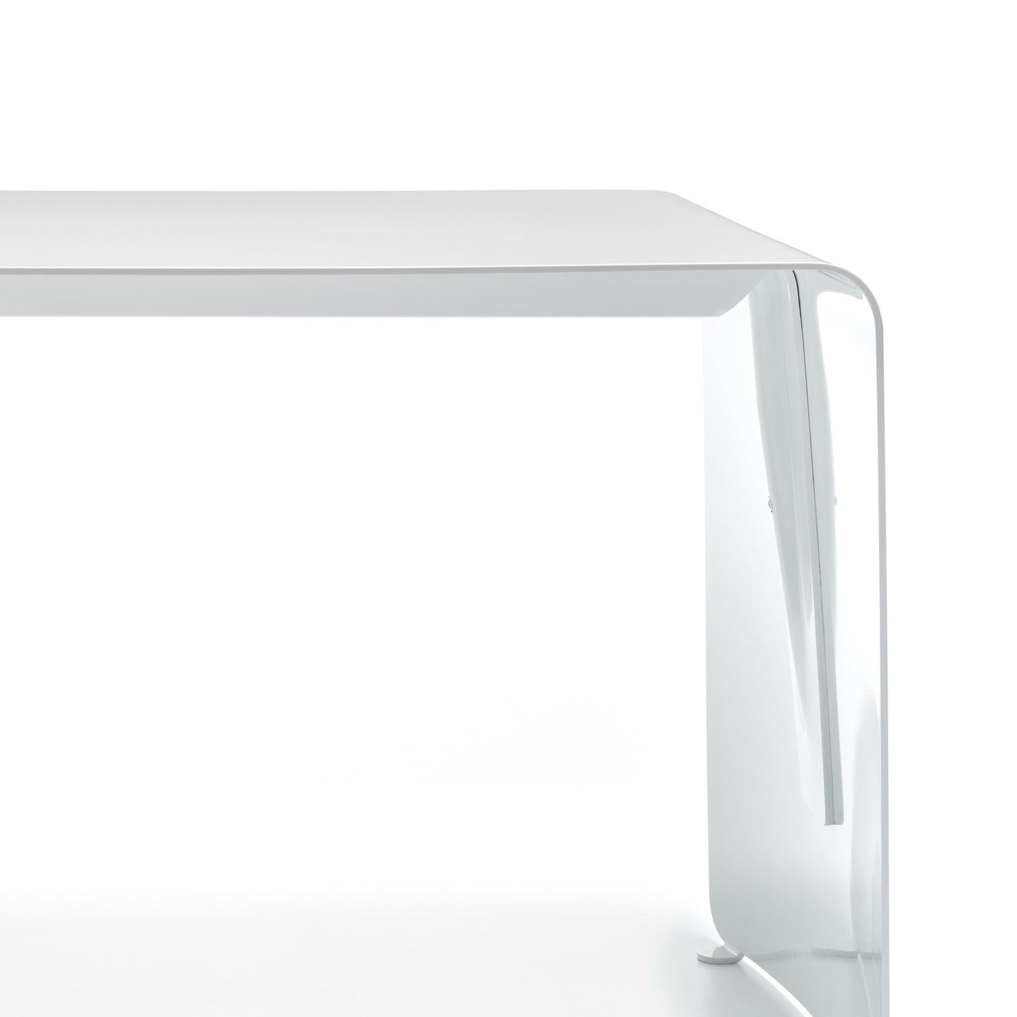 La Grande Italian Dining Table 79in – Curved Aluminum Minimalist Statement Piece
