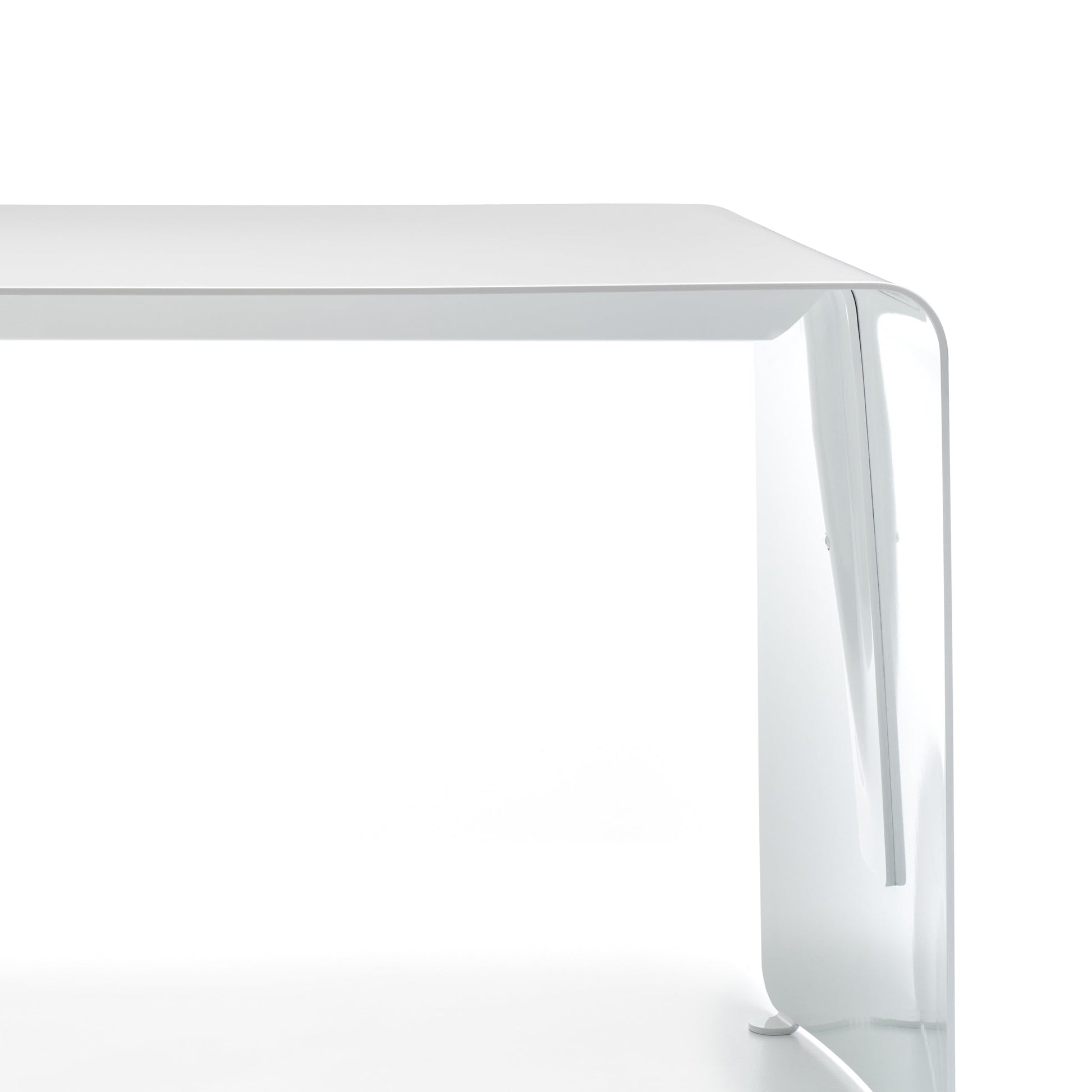 La Grande Italian Dining Table 79in – Curved Aluminum Minimalist Statement Piece