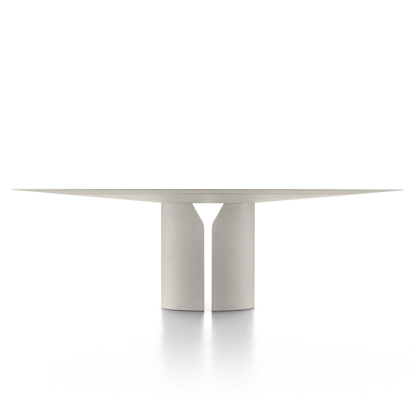 Oval Dining Table 79-inch – Sculptural Geometric Reconstructed Stone Statement Piece