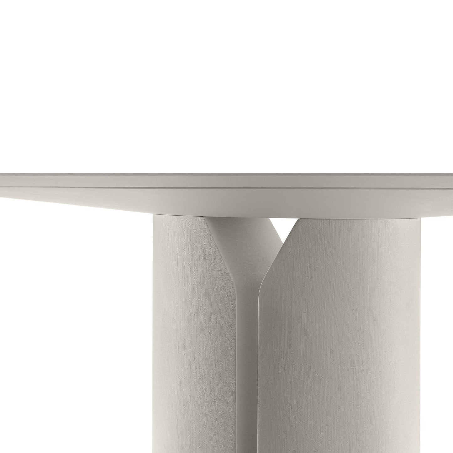 Oval Dining Table 79-inch – Sculptural Geometric Reconstructed Stone Statement Piece