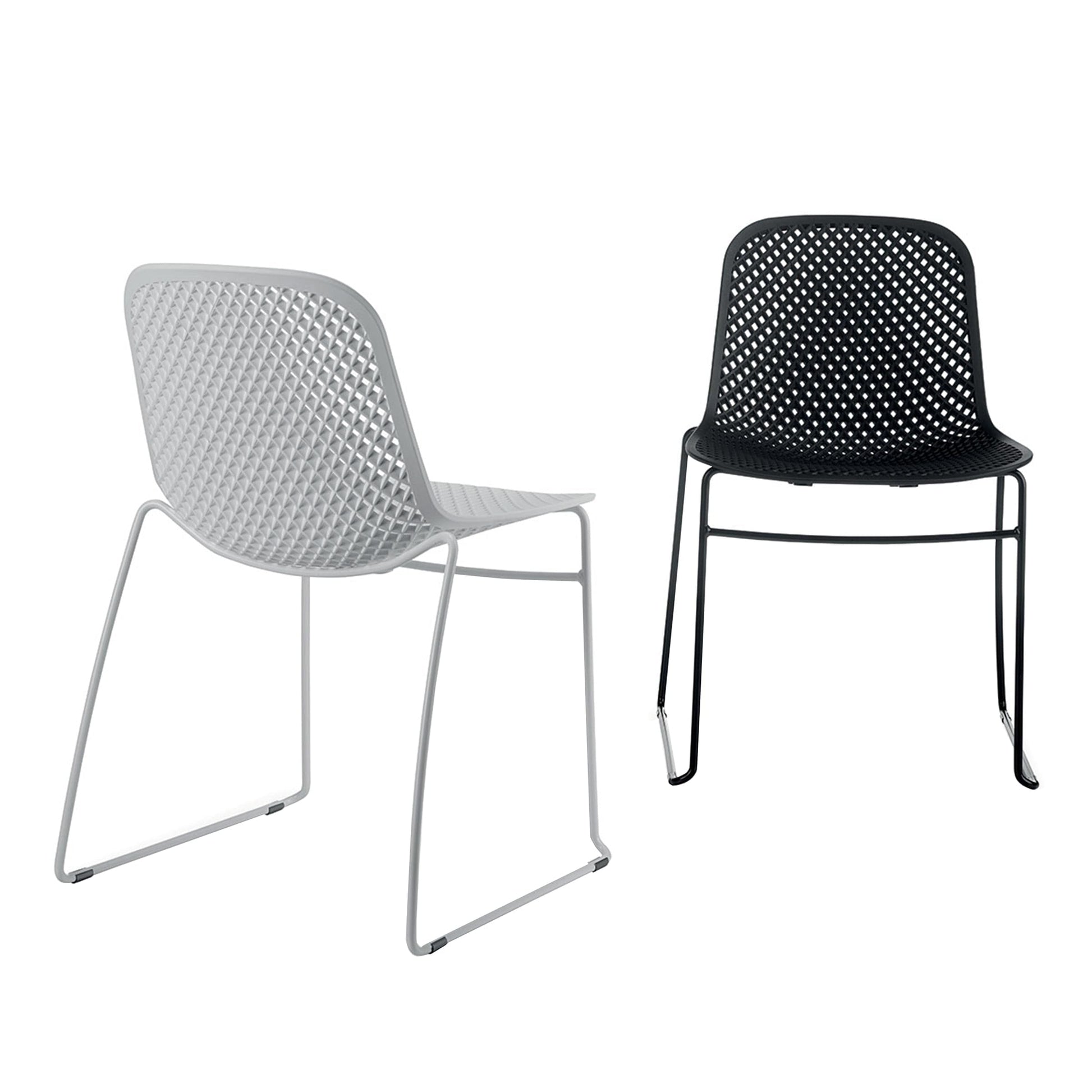 I.S.I. Stackable Chair – Textured Nylon Shell & Tubular Steel by Luigi Baroli for Baleri Italia