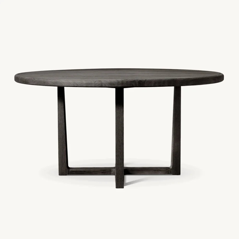 Gael Round Dining Table – Handcrafted Solid American Walnut Contemporary Statement Piece | 1600997095438