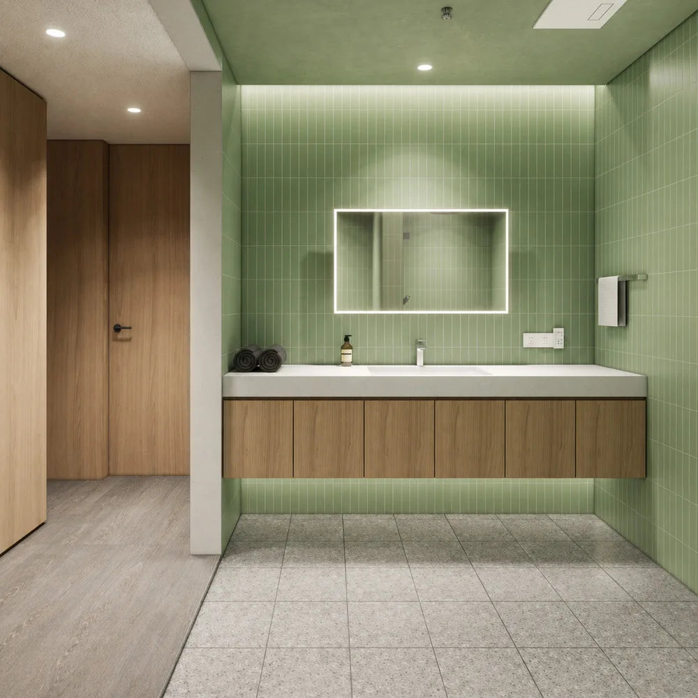 Wall Mounted Bathroom Vanity Set with LED Mirror 80cm