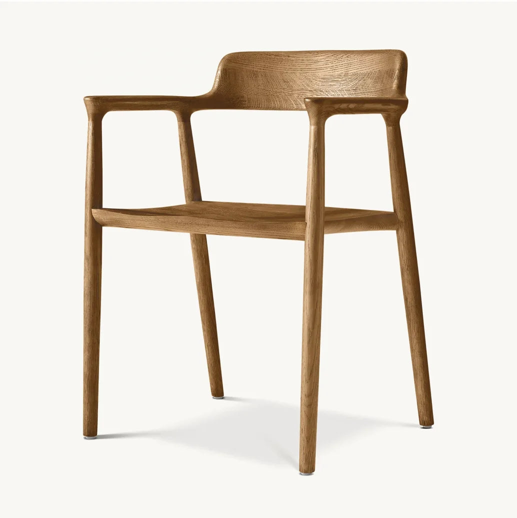 Oskar Dining Armchair – Cane Back Solid Oak – Midcentury Modern Statement Piece