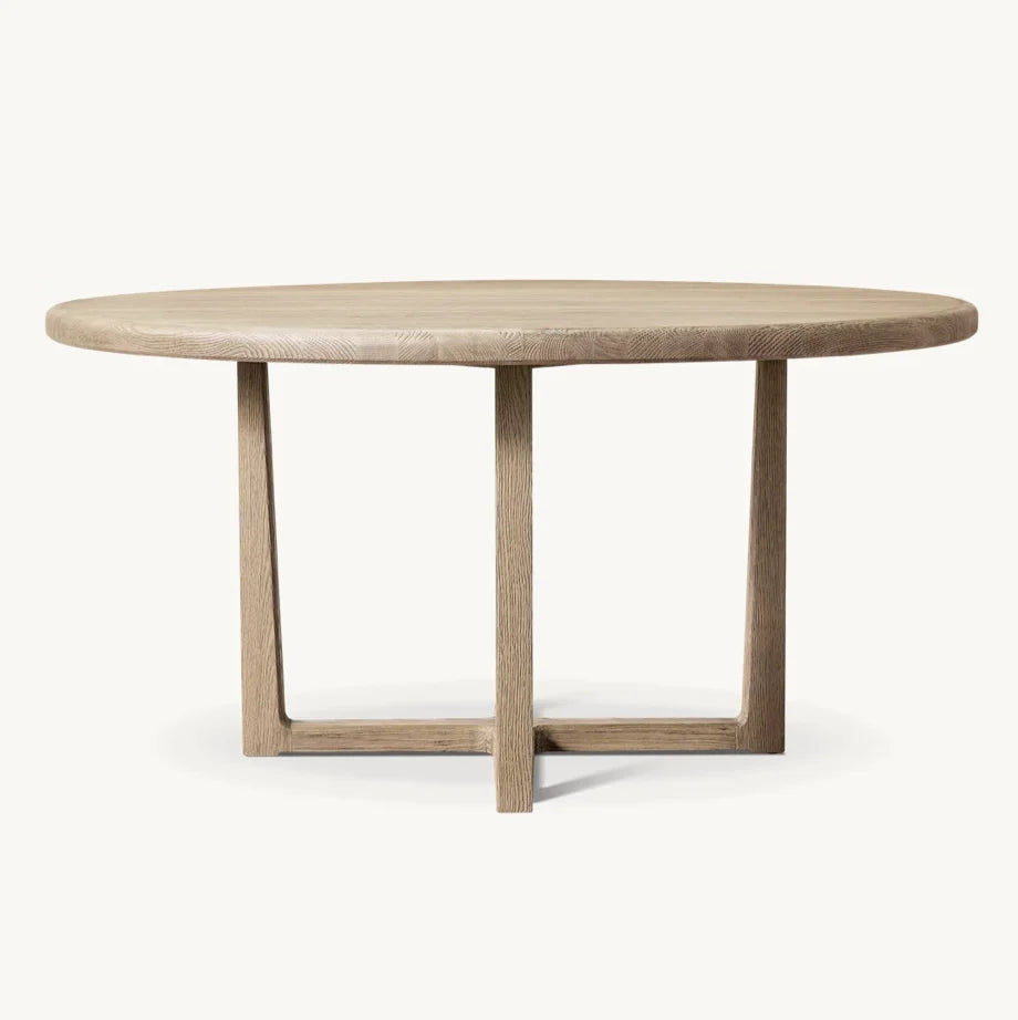 Gael Round Dining Table – Handcrafted Solid American Walnut Contemporary Statement Piece | 1600997095438