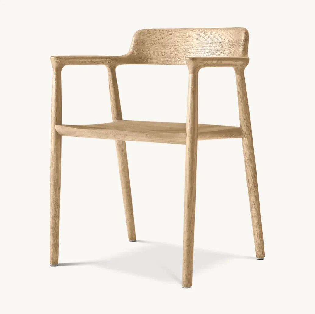 Oskar Dining Armchair – Cane Back Solid Oak – Midcentury Modern Statement Piece