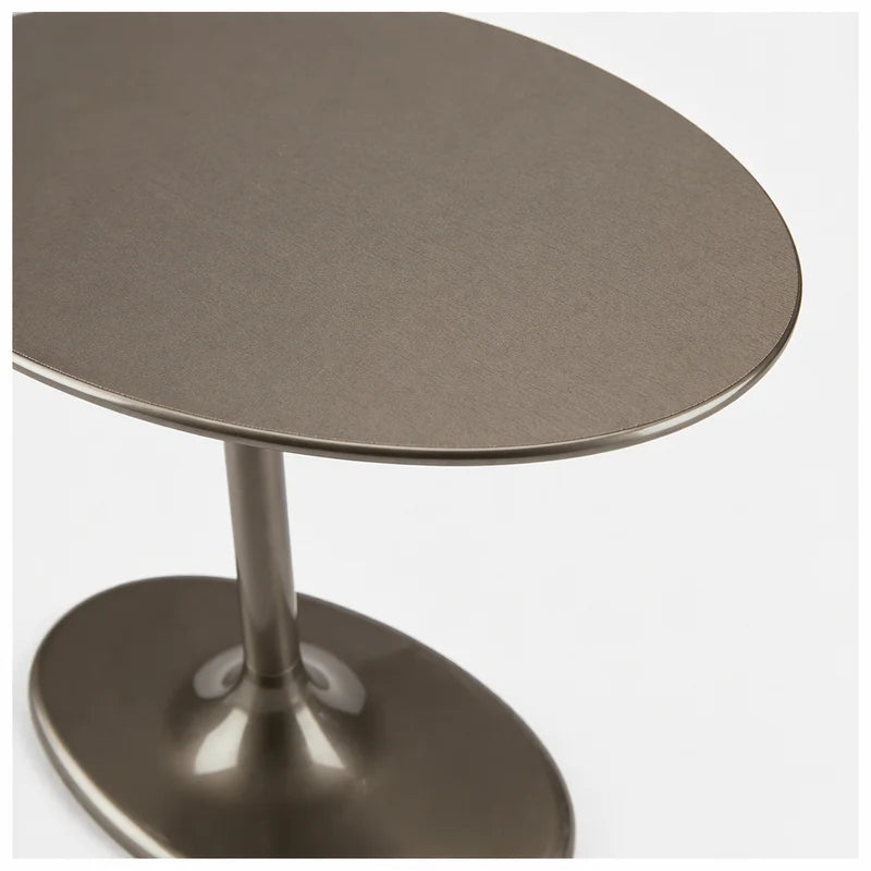 Sleek Minimalist Round Metal Side Table Elegant Space-Saving Versatile Modern Italian Style for Villa