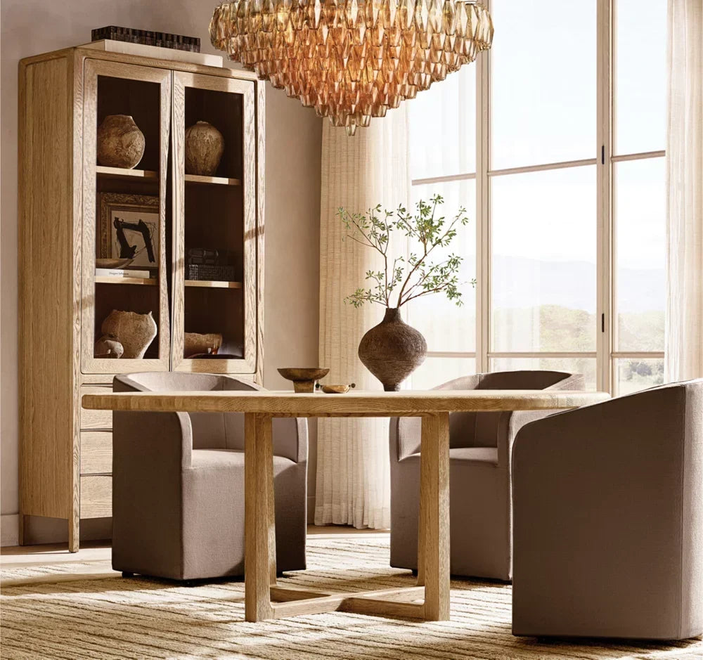 Gael Round Dining Table – Handcrafted Solid American Walnut Contemporary Statement Piece | 1600997095438