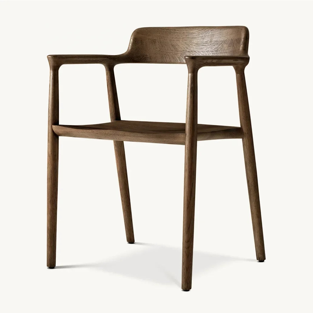 Oskar Dining Armchair – Cane Back Solid Oak – Midcentury Modern Statement Piece