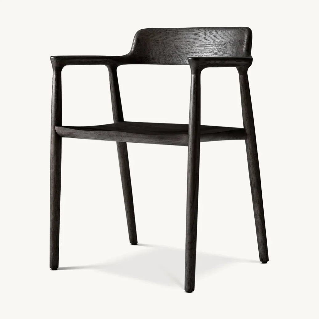 Oskar Dining Armchair – Cane Back Solid Oak – Midcentury Modern Statement Piece