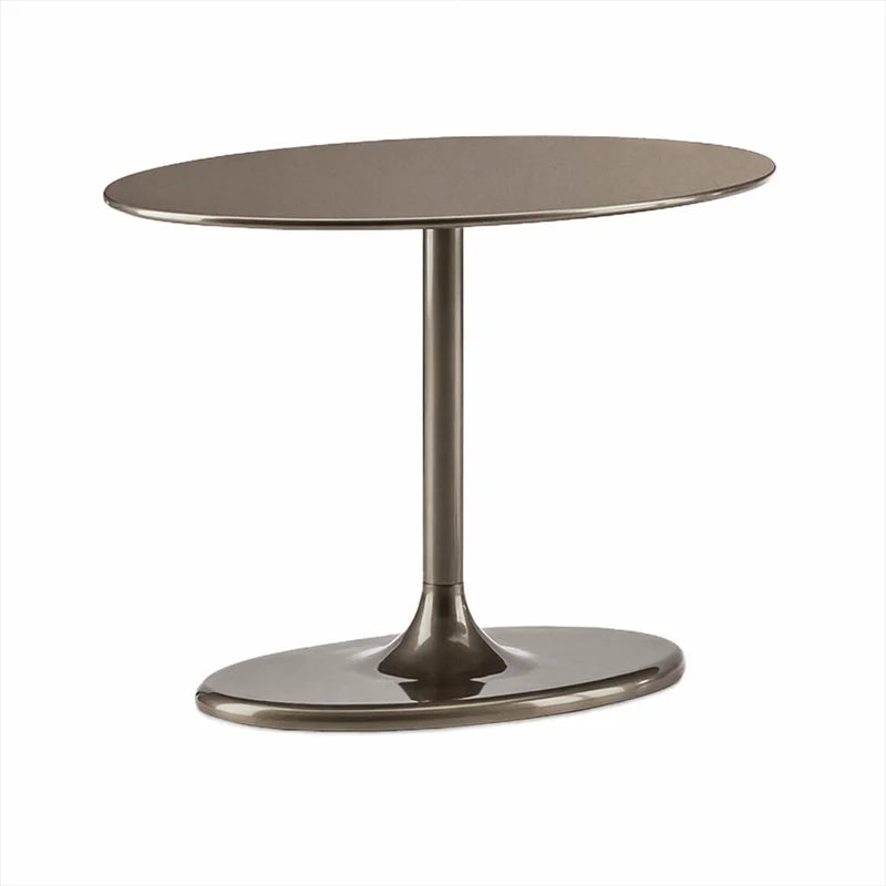 Sleek Minimalist Round Metal Side Table Elegant Space-Saving Versatile Modern Italian Style for Villa