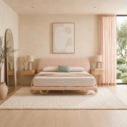 Luxury Upholstered Platform Bed Modern Italian Style for Villa