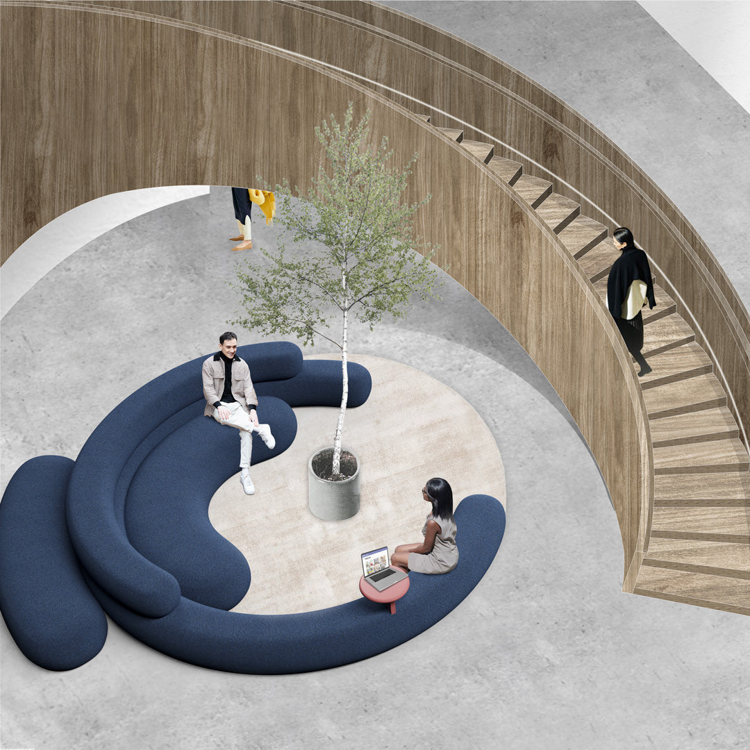 Luxury NEFELIBATA Modular Round Sofa Modern Italian Style for Villa