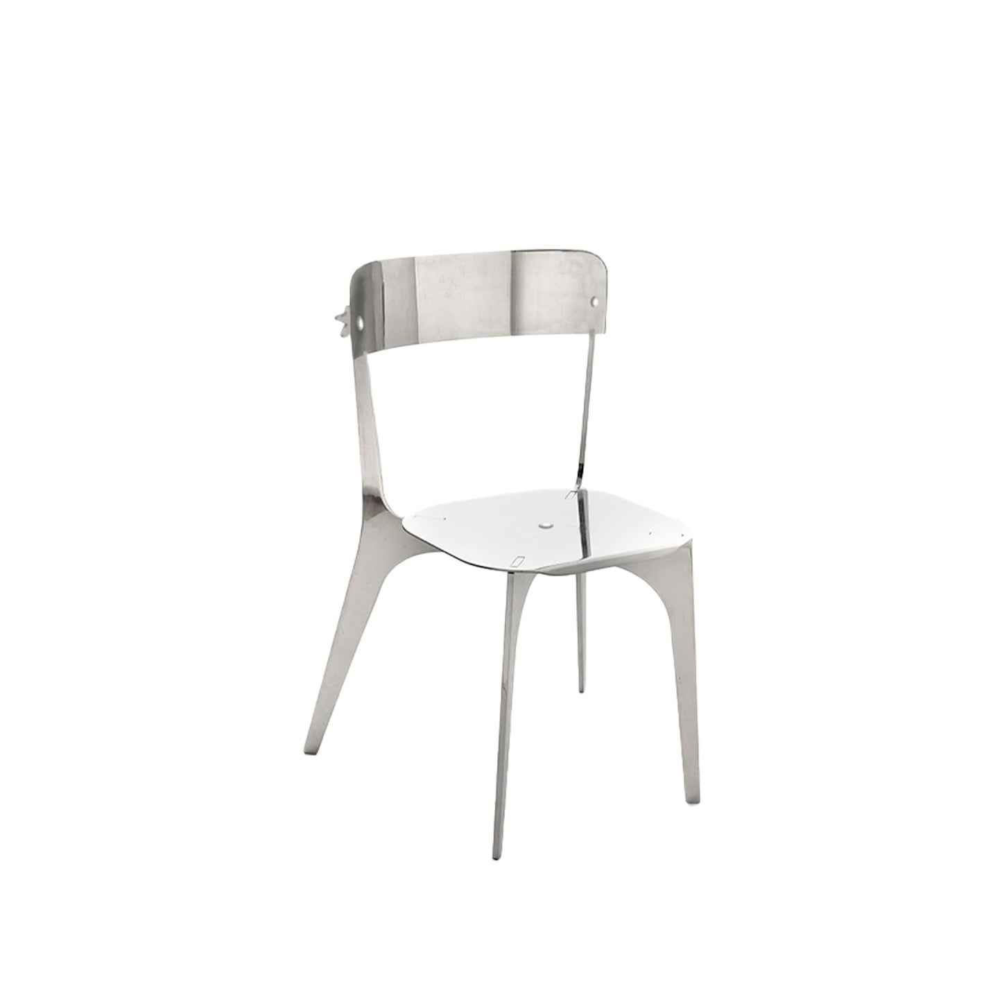 Eura Dining Chair – Polished Aluminium Designer Seat by Cyrcus Design