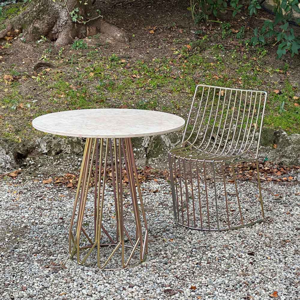 Amarone Outdoor Chair by Enrico Girotti – Italian Designer Metal Statement Piece