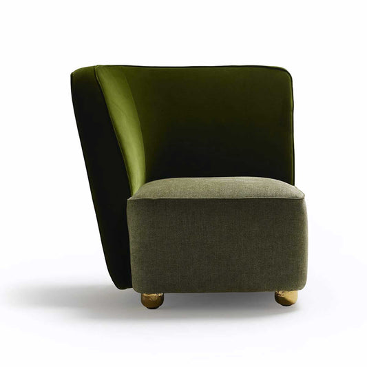 Luxury Curved Right Sectional Armchair Modern Italian Style for Villa