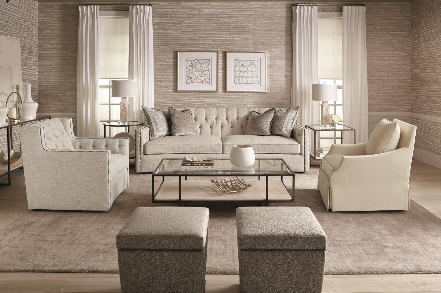 Luxury Candace Fabric Sofa Modern Italian Style for Villa