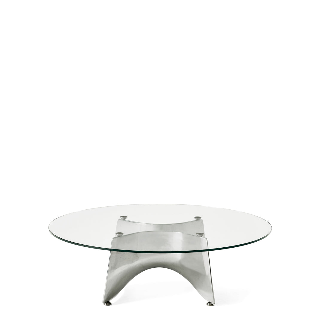 Luxury BENTZ Aluminium Glass Coffee Table Modern Italian Style for Villa