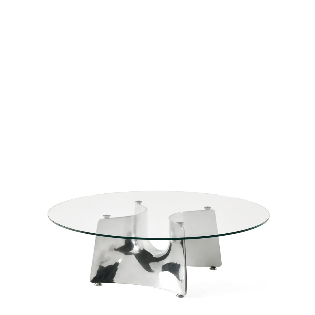 Luxury BENTZ Aluminium Glass Coffee Table Modern Italian Style for Villa