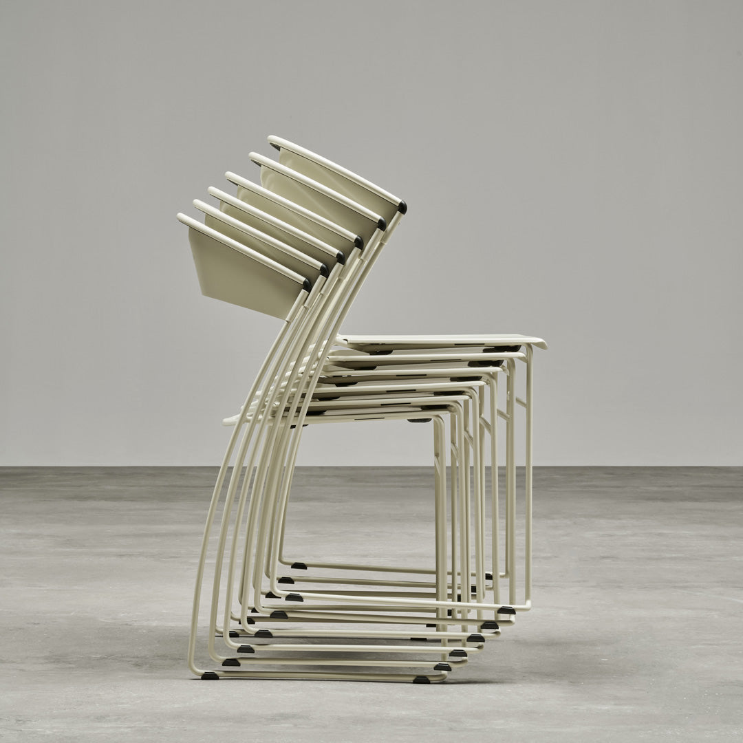 Juliette Stackable Chair by Hannes Wettstein – Italian Designer Steel Seating