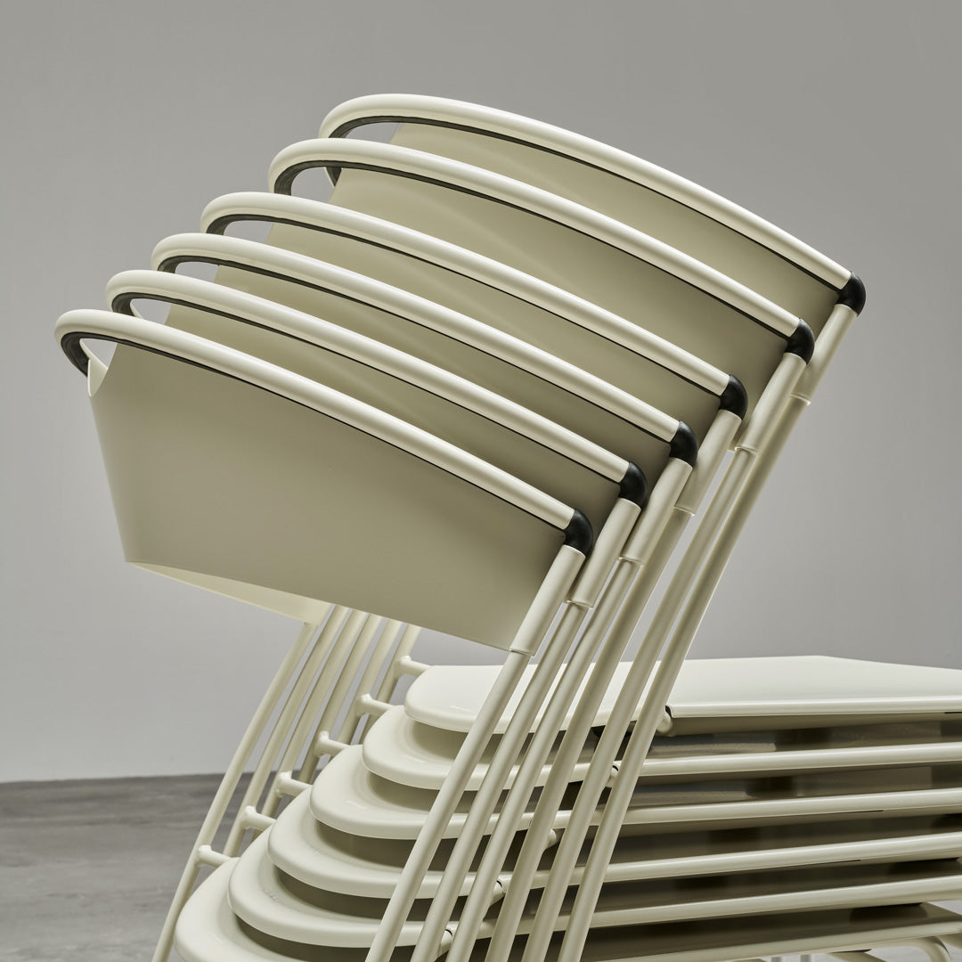 Juliette Stackable Chair by Hannes Wettstein – Italian Designer Steel Seating
