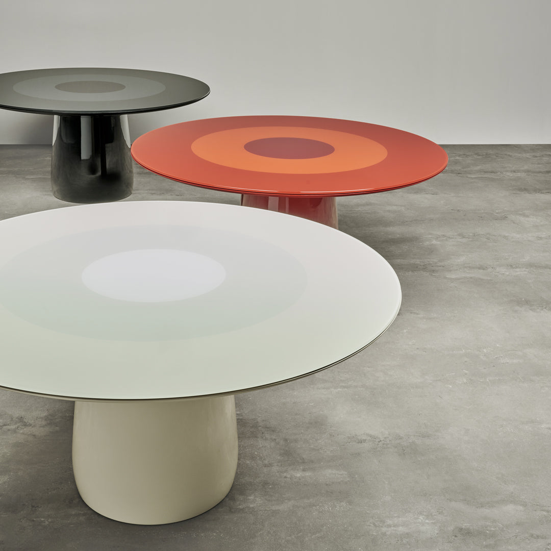 Roundel Dining Table – Italian Designer Glass Statement Piece