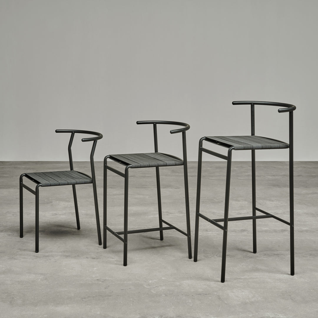 Café Chair Stackable Dining Chair – Steel & Lasten Philippe Starck