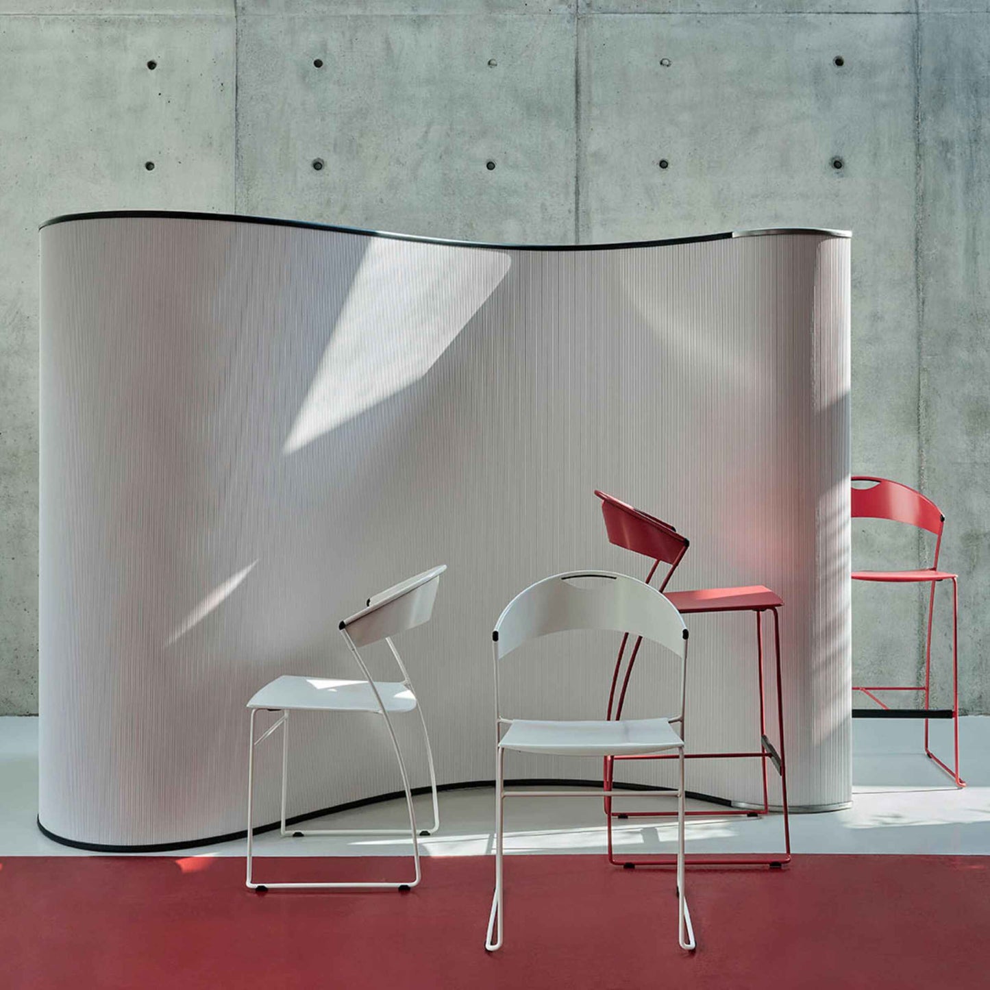 Juliette Stackable Chair by Hannes Wettstein – Italian Designer Steel Seating