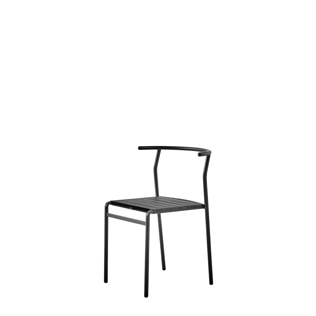 Café Chair Stackable Dining Chair – Steel & Lasten Philippe Starck
