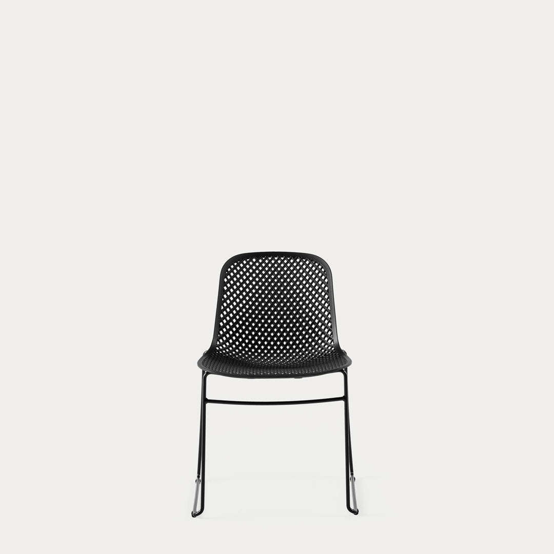 I.S.I. Stackable Chair – Textured Nylon Shell & Tubular Steel by Luigi Baroli for Baleri Italia