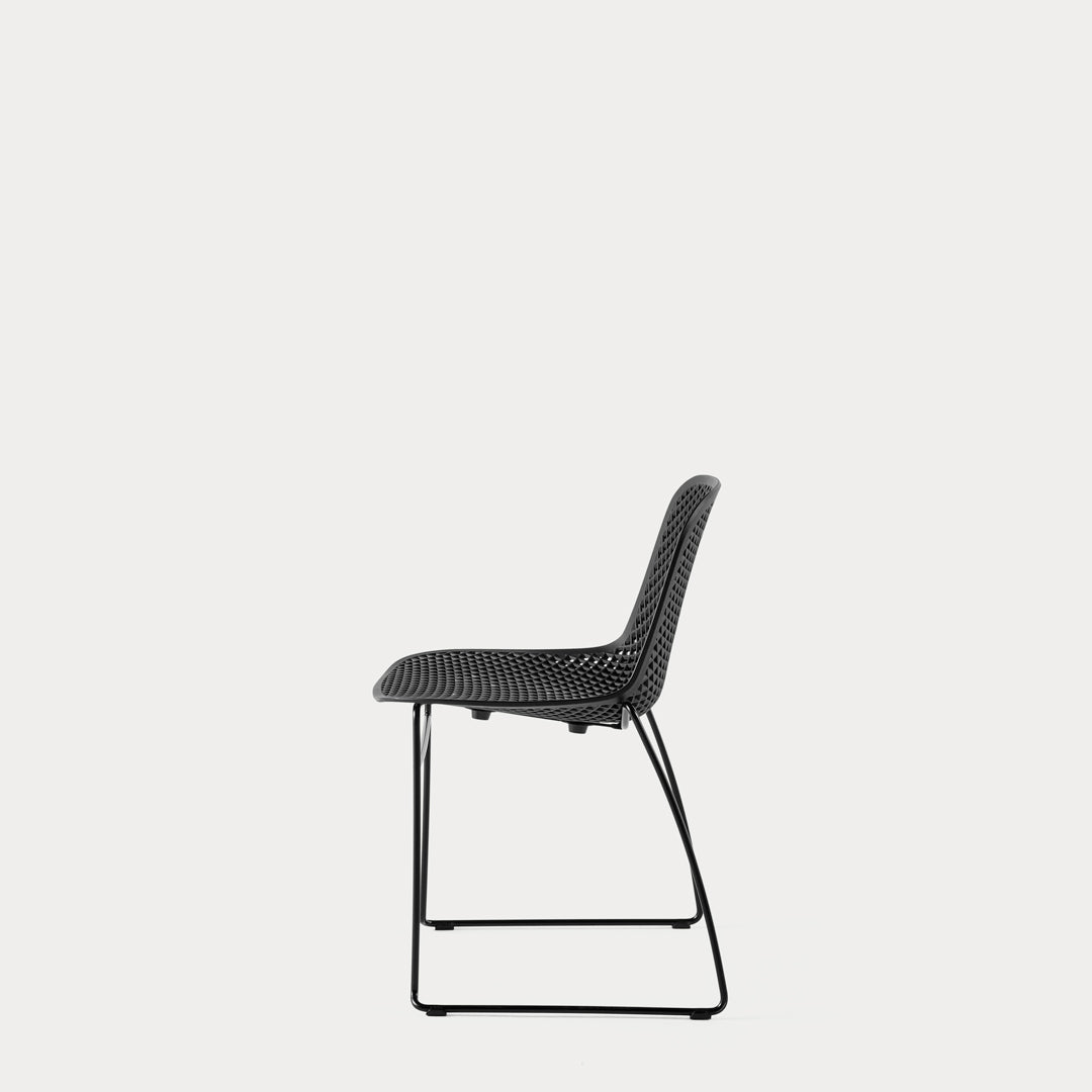 I.S.I. Stackable Chair – Textured Nylon Shell & Tubular Steel by Luigi Baroli for Baleri Italia