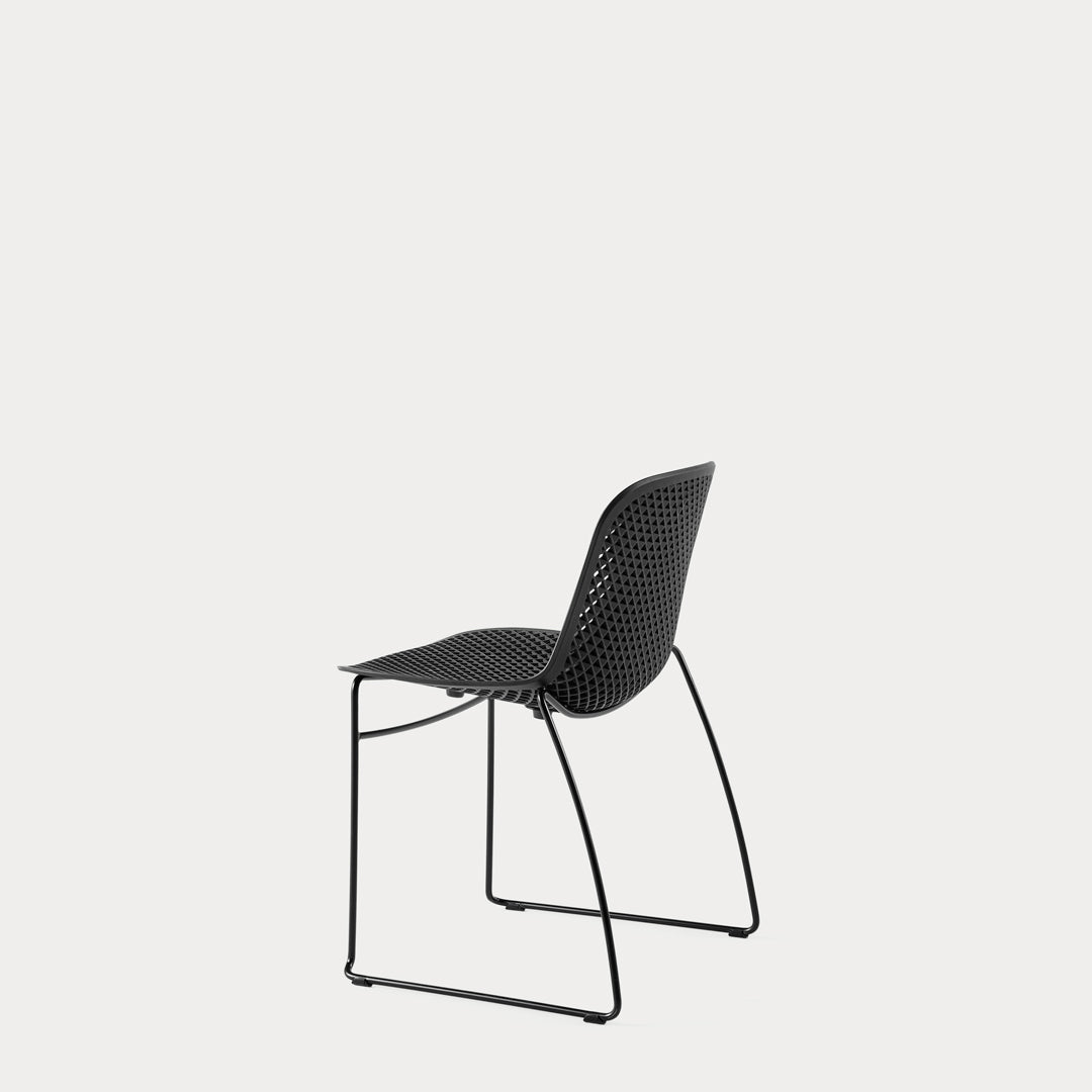 I.S.I. Stackable Chair – Textured Nylon Shell & Tubular Steel by Luigi Baroli for Baleri Italia