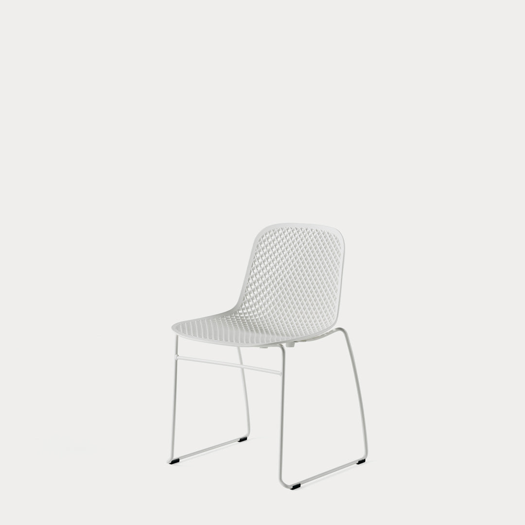 I.S.I. Stackable Chair – Textured Nylon Shell & Tubular Steel by Luigi Baroli for Baleri Italia