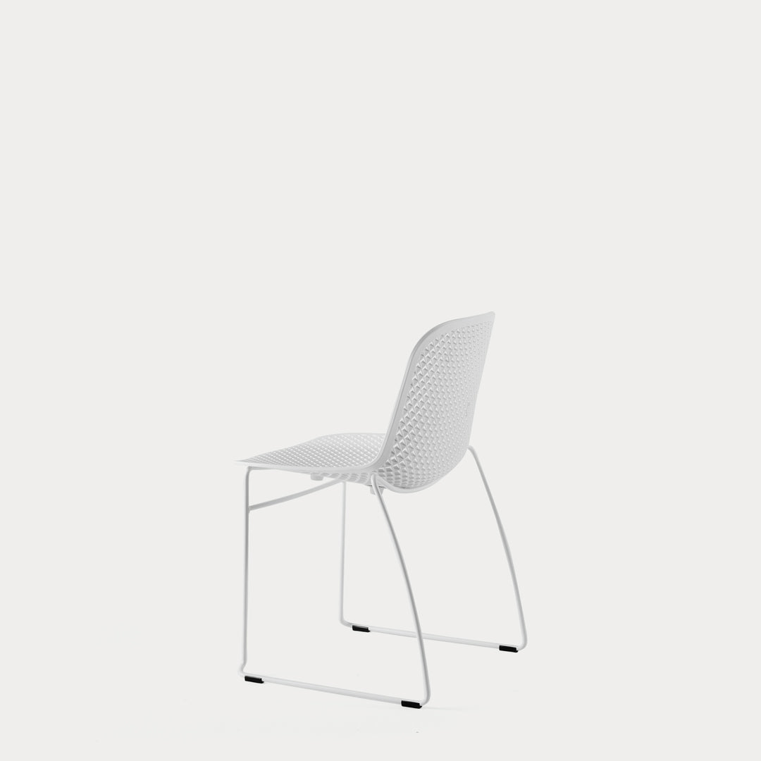 I.S.I. Stackable Chair – Textured Nylon Shell & Tubular Steel by Luigi Baroli for Baleri Italia