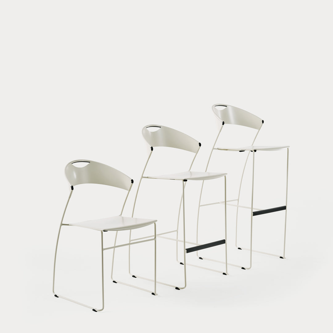 Juliette Stackable Chair by Hannes Wettstein – Italian Designer Steel Seating