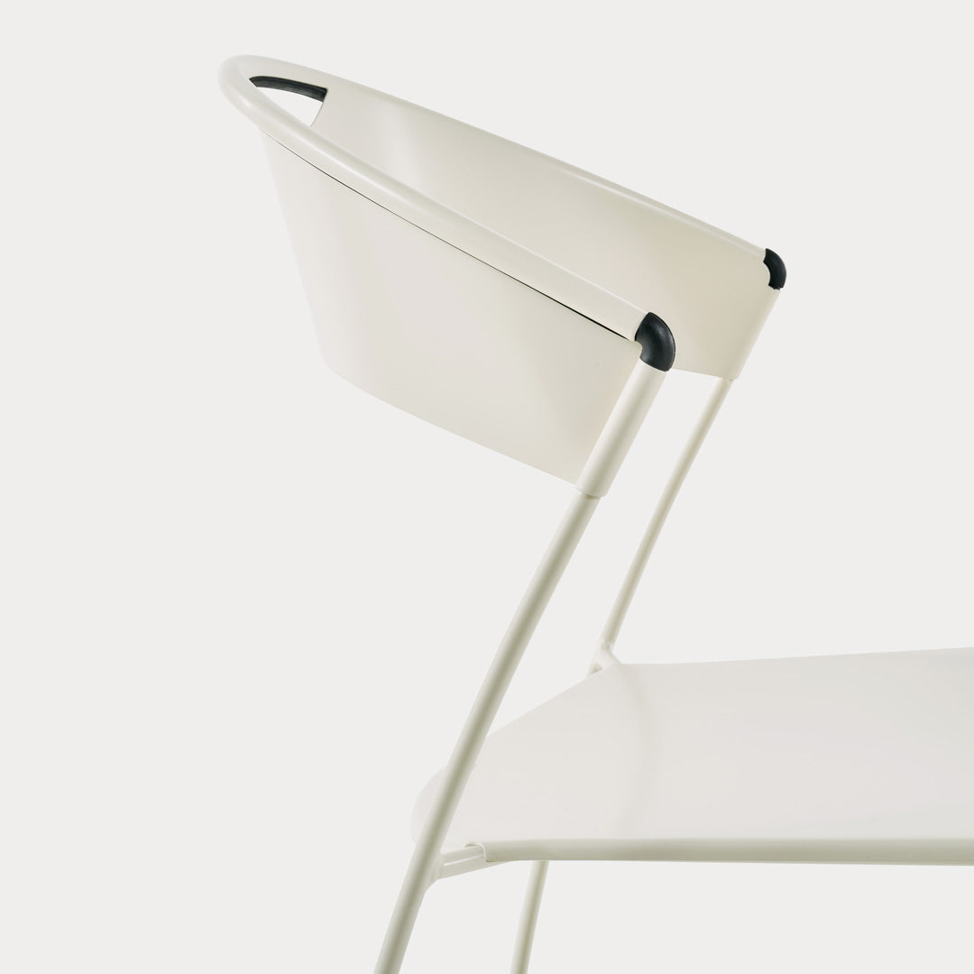 Juliette Stackable Chair by Hannes Wettstein – Italian Designer Steel Seating