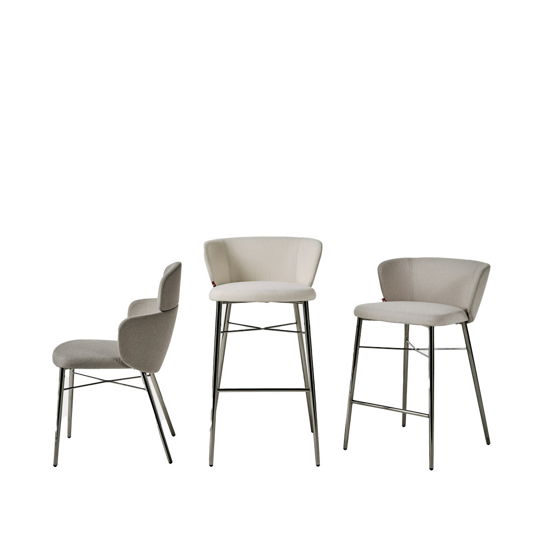 Luxury KIN Upholstered Dining Chair Modern Italian Style for Villa