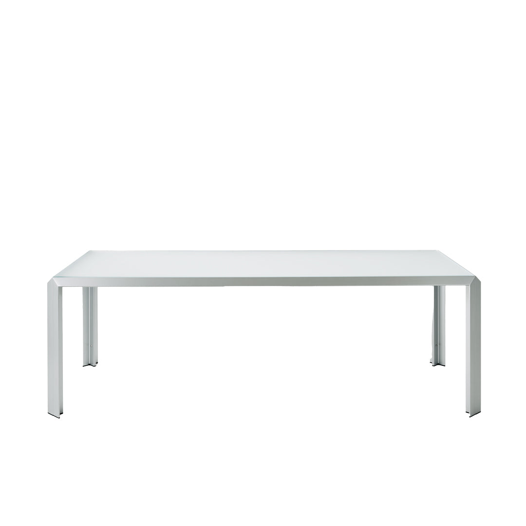 Minimalist T-Shape Dining Table – Architectural Aluminium and Marble Statement Piece
